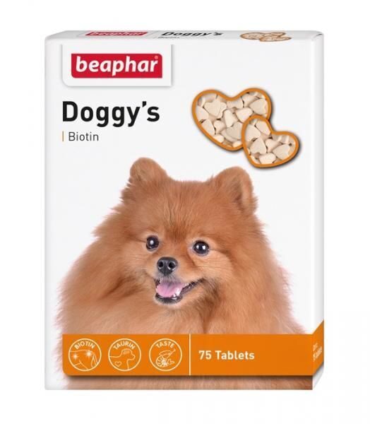 BEAPHAR Doggy's Biotin витамины для собак с биотином 75 шт