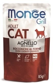 MONGE Grill Pouch Пауч для взрослых кошек с новозеландским ягнёнком 0,085 кг