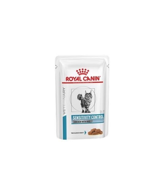 ROYAL CANIN Паучи для кошек при пищевой аллергии с курицей и рисом 0,085 кг