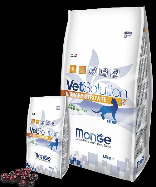 MONGE VetSolution Сухой диетический корм для кошек Уринари Струтив 1,5 кг