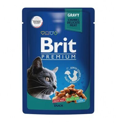 BRIT Premium Пауч для взрослых собак всех пород, Утка в соусе, 0,085 кг